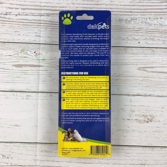 DakPets dematting comb, NEW - Picture 4 of 5